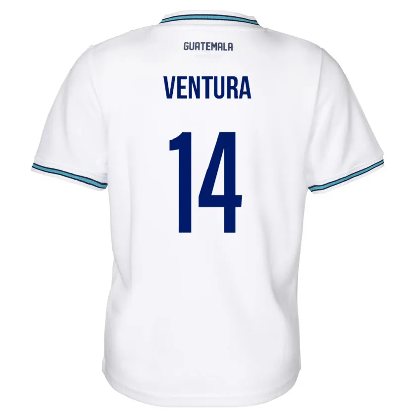 Danxen Men Guatemala Madelyn Ventura #14 White Home Jersey 24-26 T-Shirt