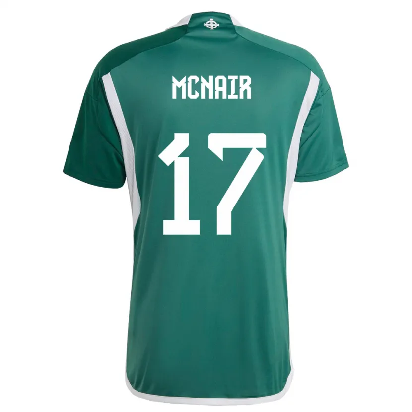 Danxen Men Northern Ireland Paddy Mcnair #17 Green Home Jersey 24-26 T-Shirt