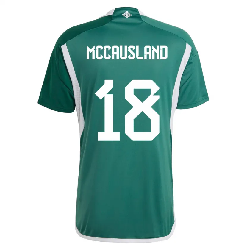 Danxen Men Northern Ireland Ross Mccausland #18 Green Home Jersey 24-26 T-Shirt