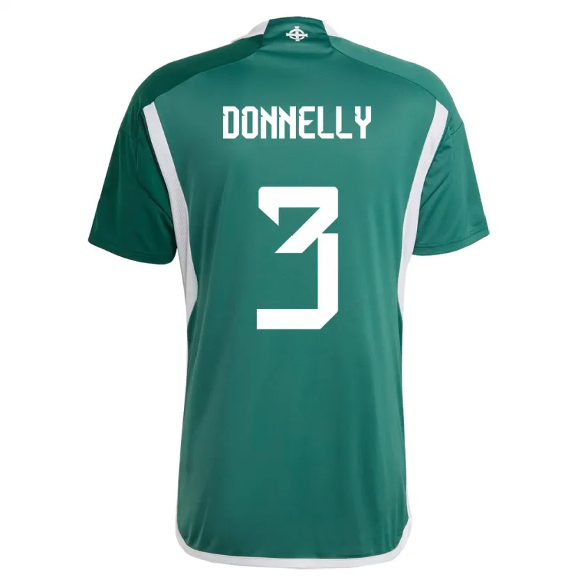 Danxen Men Northern Ireland Aaron Donnelly #3 Green Home Jersey 24-26 T-Shirt