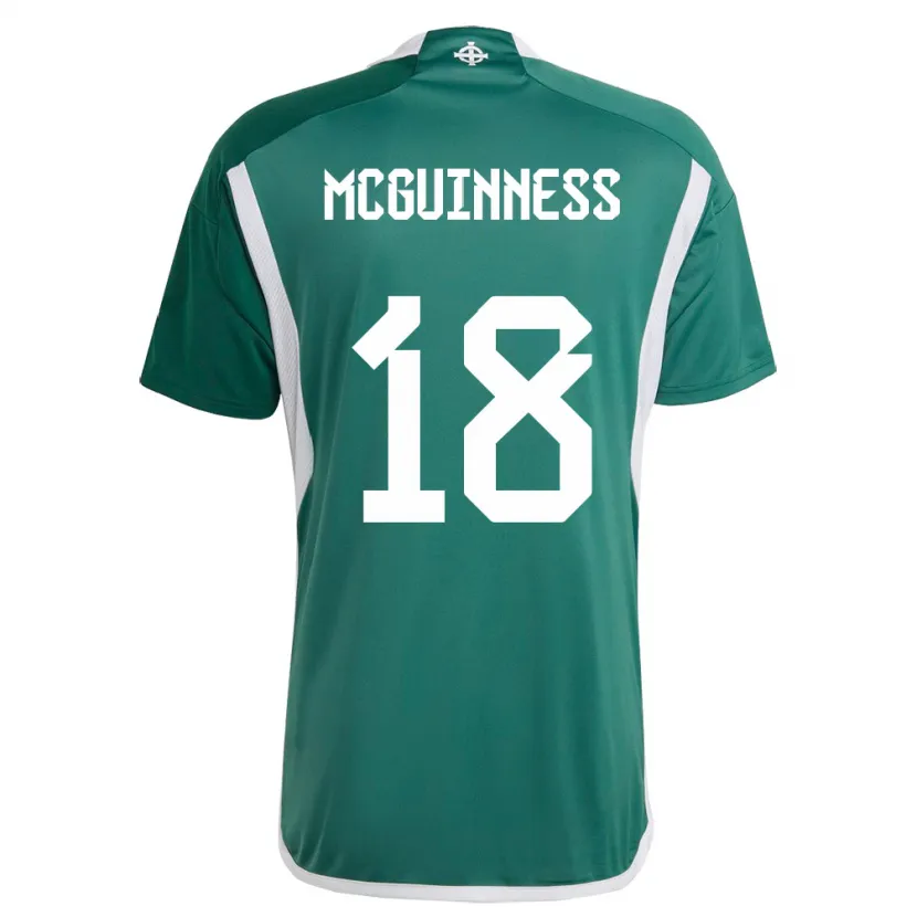 Danxen Men Northern Ireland Caitlin Mcguinness #18 Green Home Jersey 24-26 T-Shirt