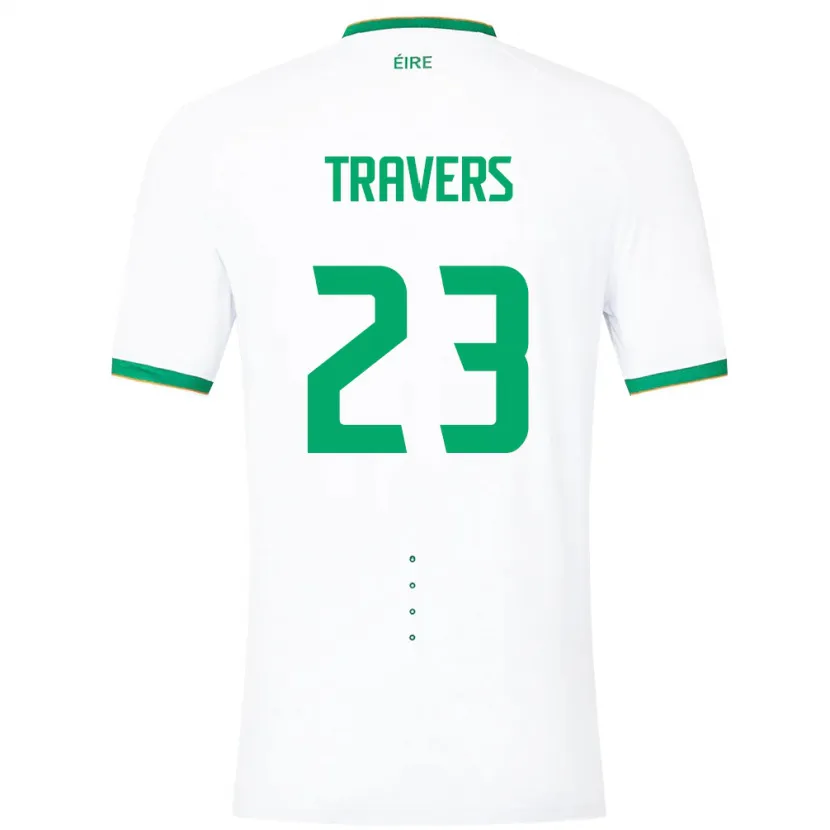 Danxen Men Ireland Mark Travers #23 White Away Jersey 24-26 T-Shirt