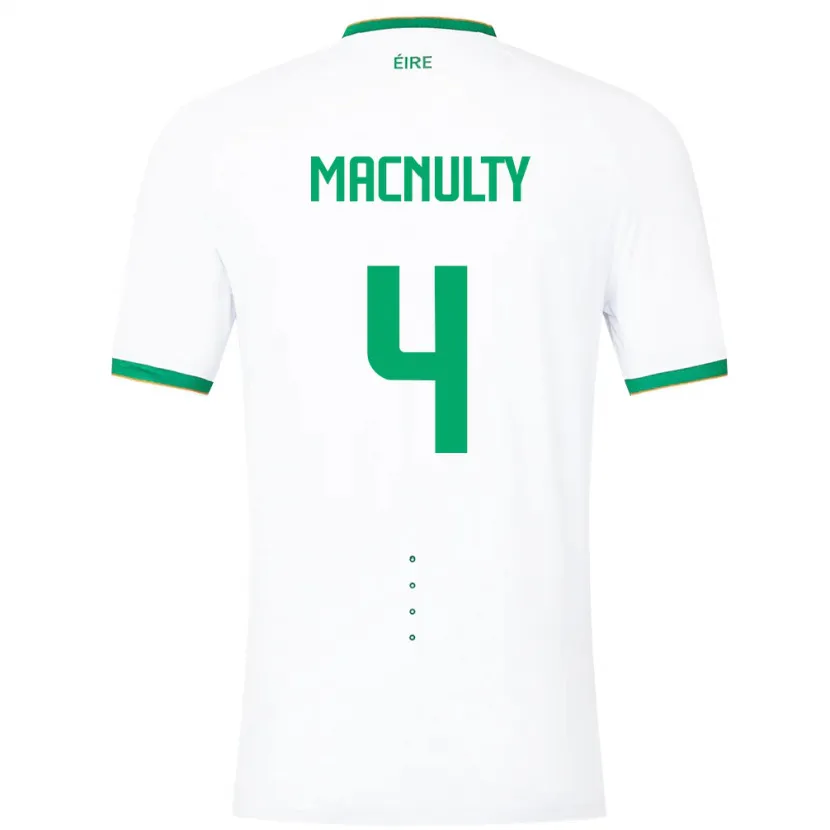 Danxen Men Ireland Anselmo García Macnulty #4 White Away Jersey 24-26 T-Shirt