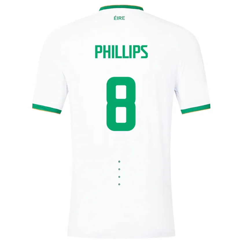 Danxen Men Ireland Killian Phillips #8 White Away Jersey 24-26 T-Shirt