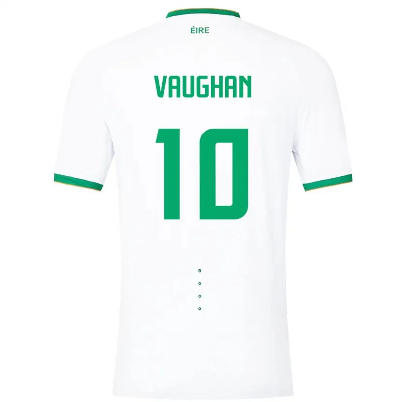 Danxen Men Ireland Harry Vaughan #10 White Away Jersey 24-26 T-Shirt