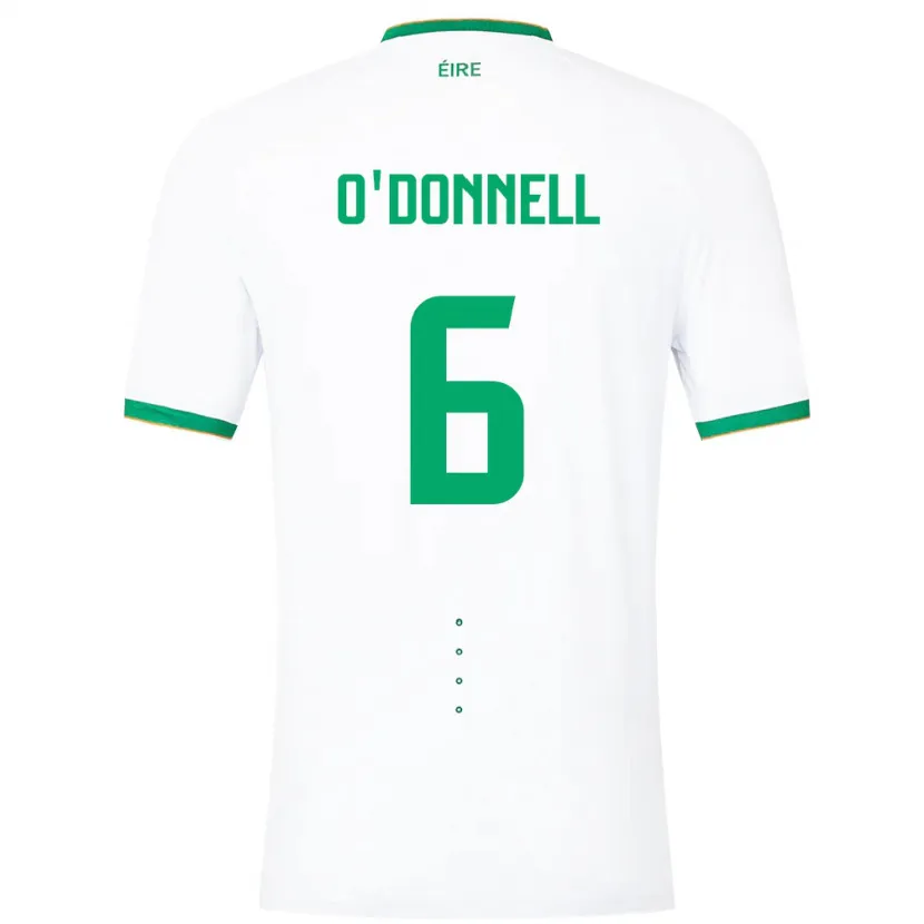 Danxen Men Ireland Luke O'donnell #6 White Away Jersey 24-26 T-Shirt