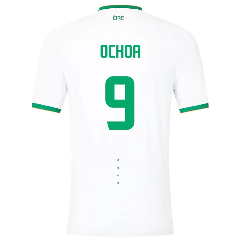 Danxen Men Ireland Aarón Ochoa #9 White Away Jersey 24-26 T-Shirt