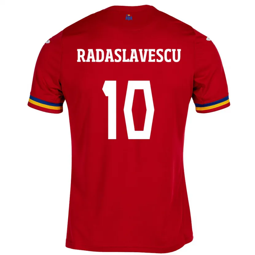 Danxen Men Romania Eduard Radaslavescu #10 Red Away Jersey 24-26 T-Shirt