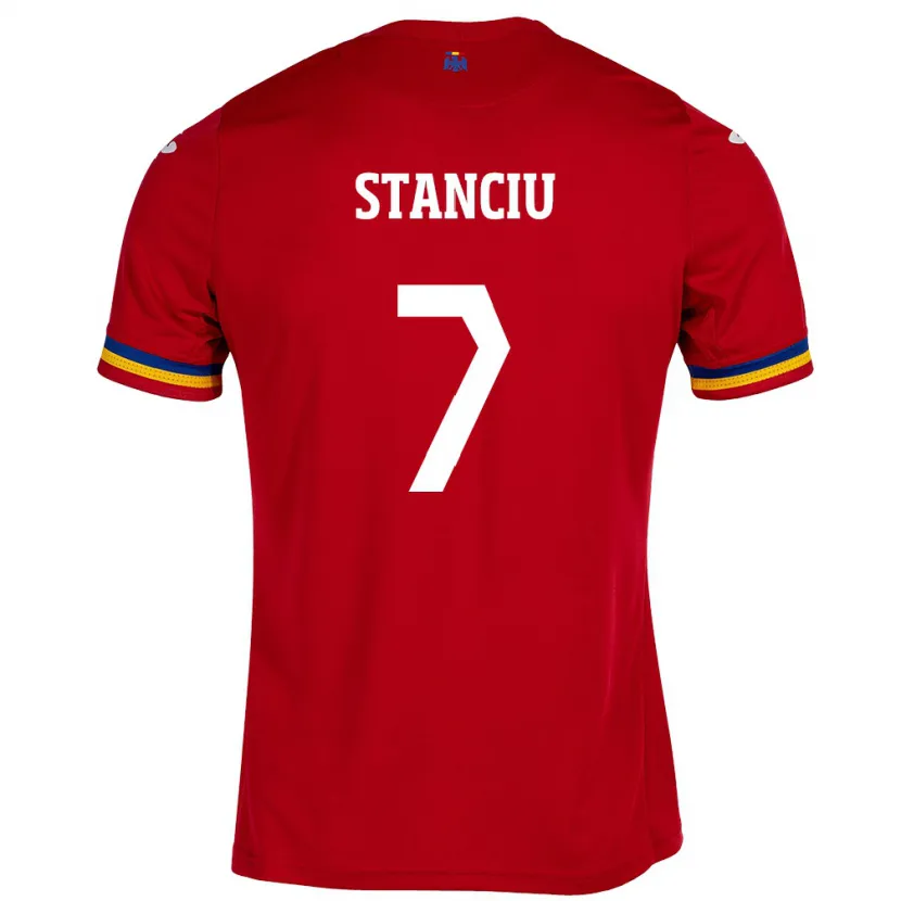 Danxen Men Romania Ana Maria Stanciu #7 Red Away Jersey 24-26 T-Shirt