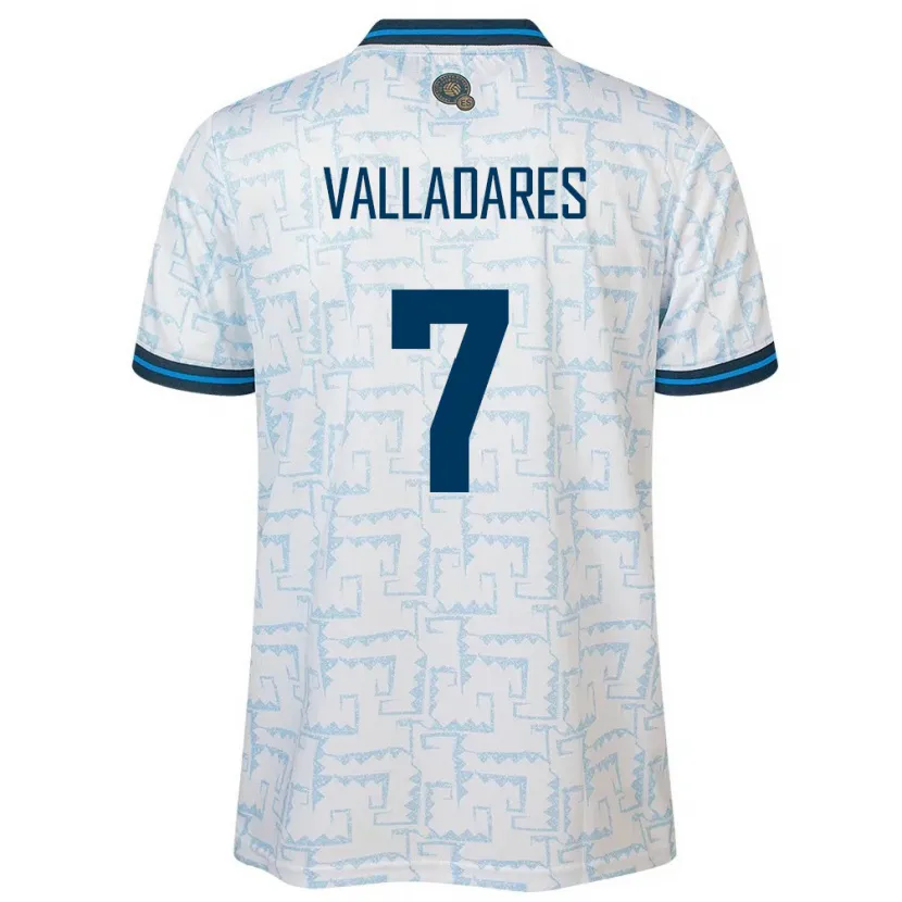 Danxen Men El Salvador Jefferson Valladares #7 White Away Jersey 24-26 T-Shirt