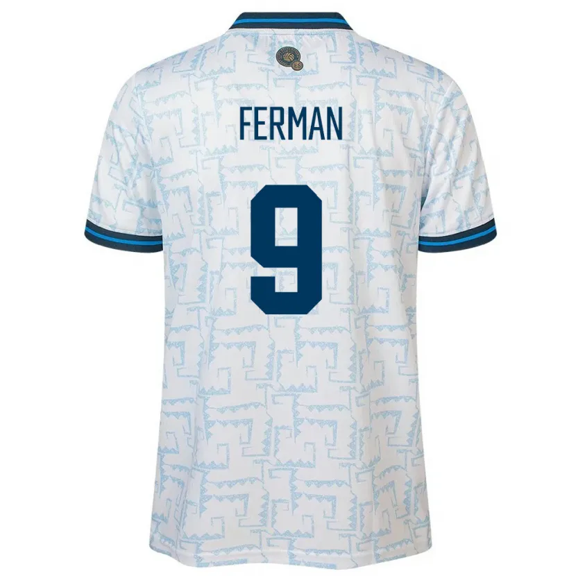 Danxen Men El Salvador Javier Ferman #9 White Away Jersey 24-26 T-Shirt