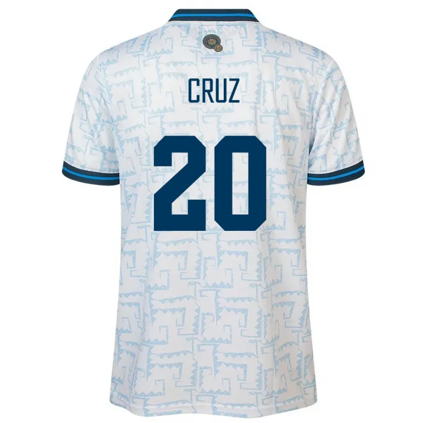 Danxen Men El Salvador Jorge Cruz #20 White Away Jersey 24-26 T-Shirt