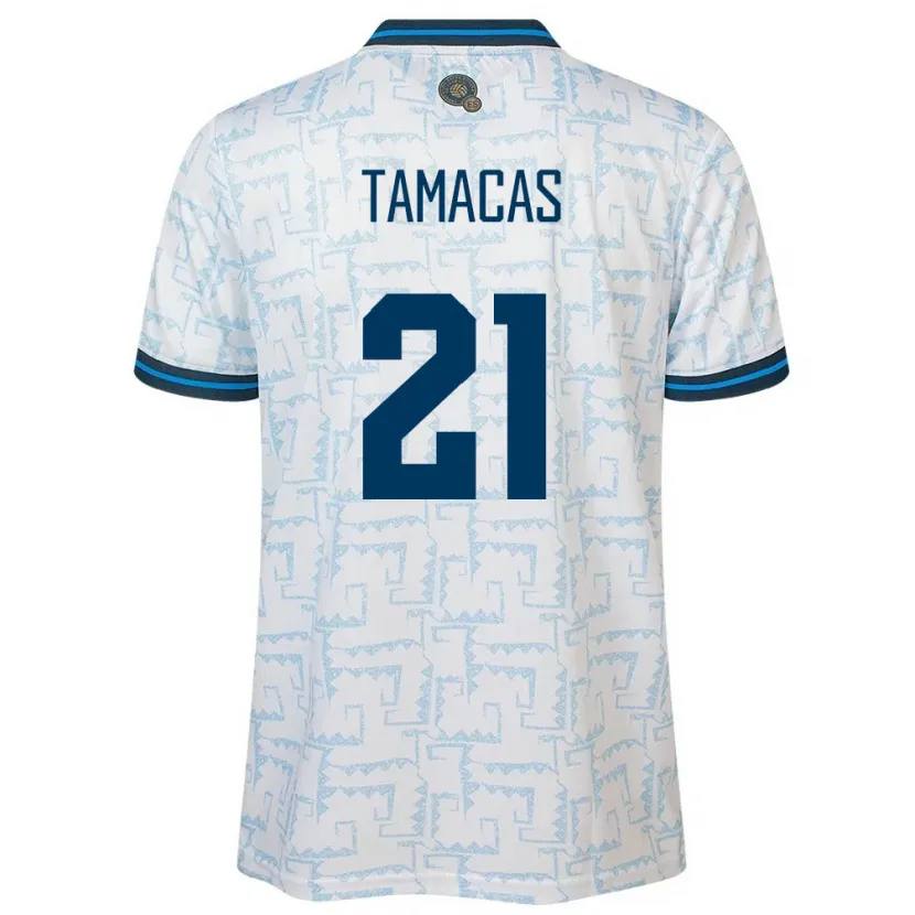 Danxen Men El Salvador Bryan Tamacas #21 White Away Jersey 24-26 T-Shirt