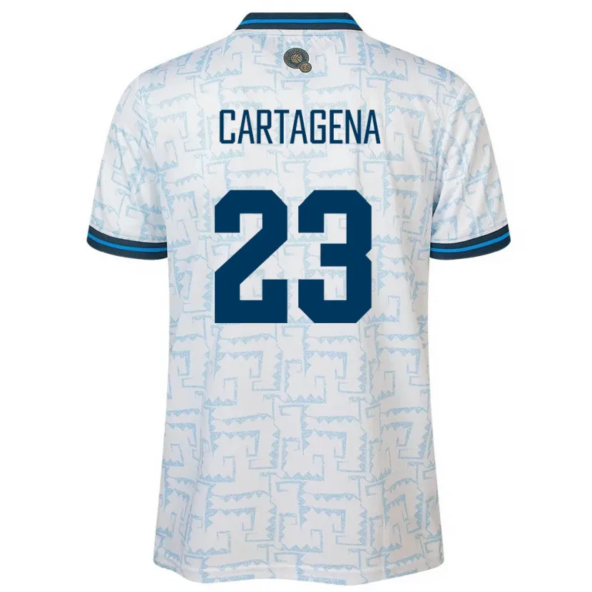 Danxen Men El Salvador Melvin Cartagena #23 White Away Jersey 24-26 T-Shirt