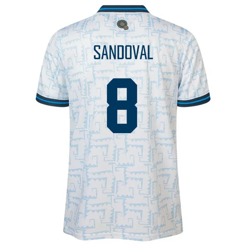 Danxen Men El Salvador Emerson Sandoval #8 White Away Jersey 24-26 T-Shirt