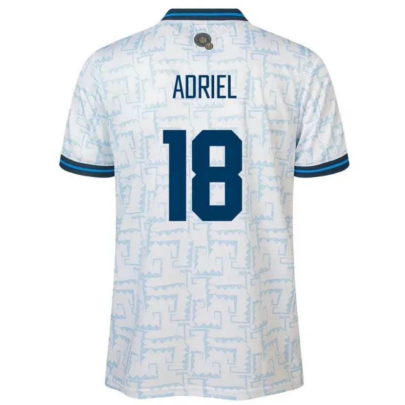 Danxen Men El Salvador Adriel Martínez #18 White Away Jersey 24-26 T-Shirt