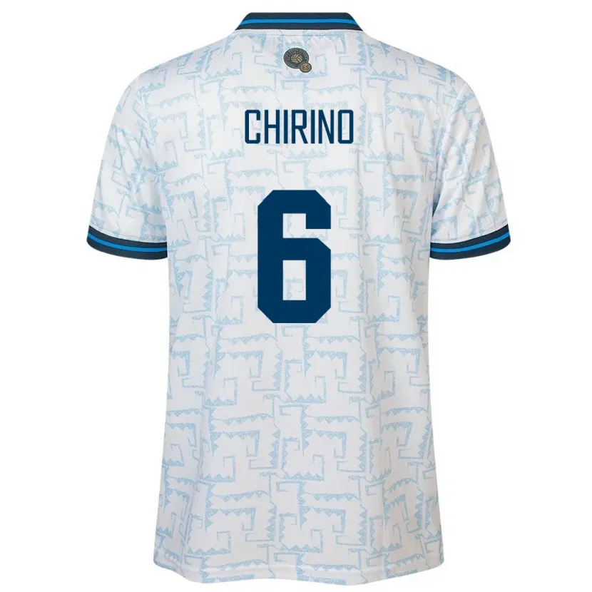 Danxen Men El Salvador Alejandra Chirino #6 White Away Jersey 24-26 T-Shirt