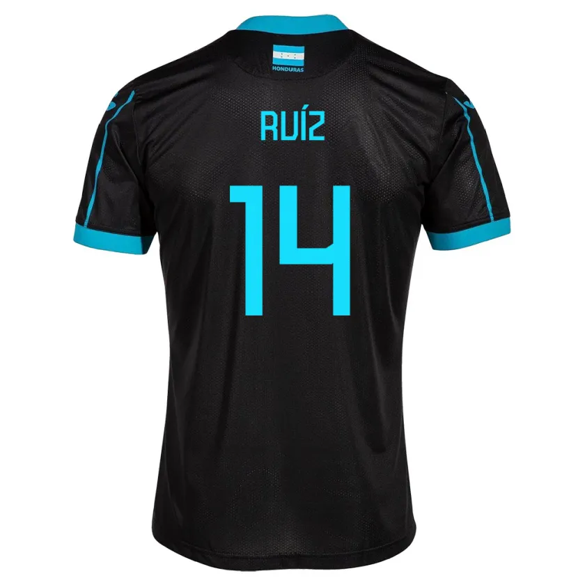 Danxen Men Honduras David Ruíz #14 Black Away Jersey 24-26 T-Shirt