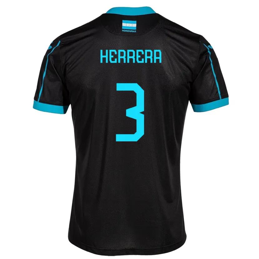 Danxen Men Honduras David Herrera #3 Black Away Jersey 24-26 T-Shirt