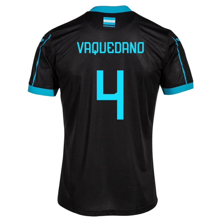 Danxen Men Honduras Brayan Vaquedano #4 Black Away Jersey 24-26 T-Shirt