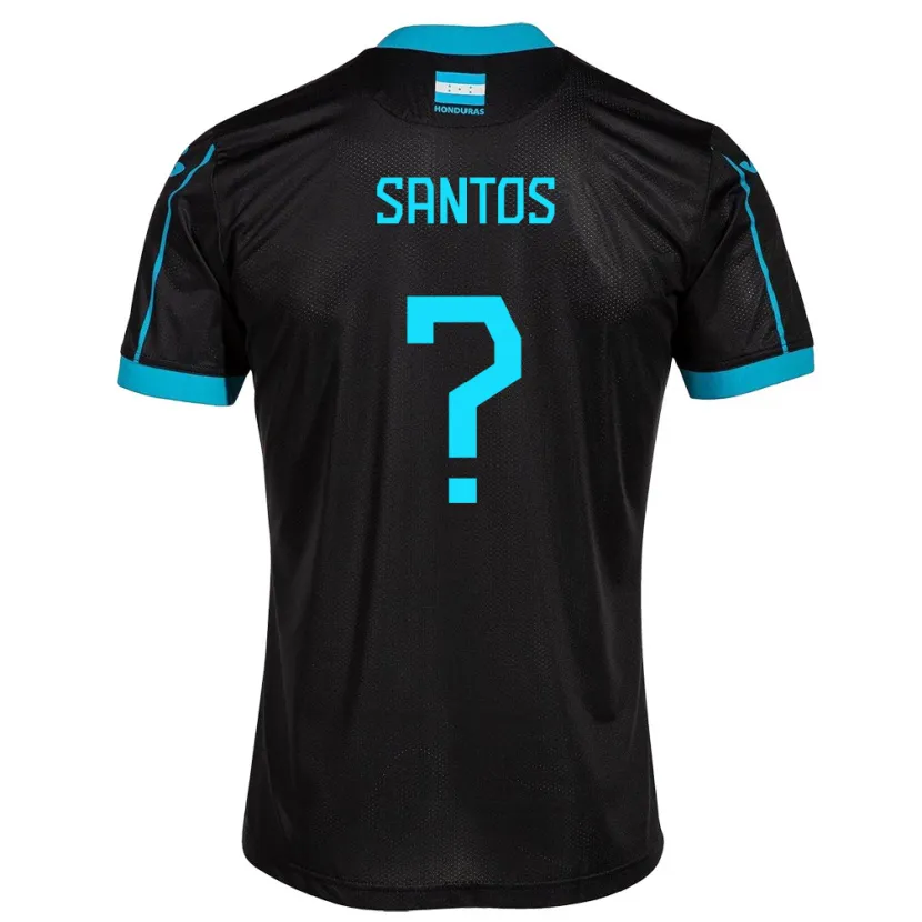 Danxen Men Honduras Denessis Santos #0 Black Away Jersey 24-26 T-Shirt