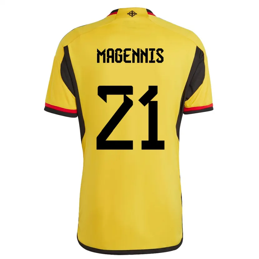 Danxen Men Northern Ireland Josh Magennis #21 White Away Jersey 24-26 T-Shirt