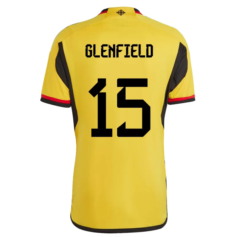 Danxen Men Northern Ireland Sam Glenfield #15 White Away Jersey 24-26 T-Shirt