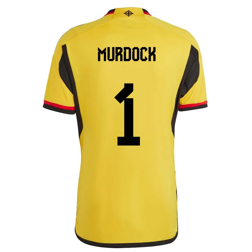 Danxen Men Northern Ireland Will Murdock #1 White Away Jersey 24-26 T-Shirt