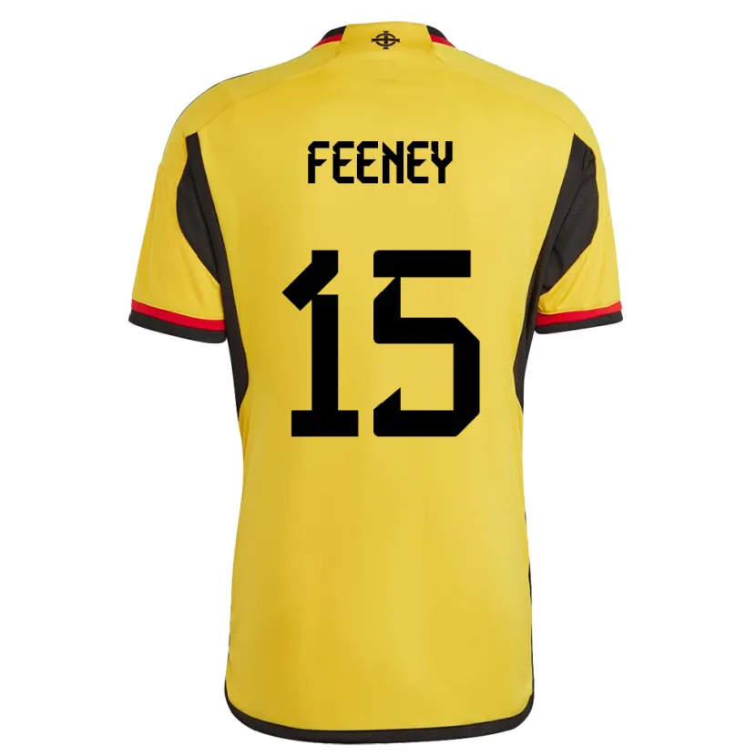 Danxen Men Northern Ireland George Feeney #15 White Away Jersey 24-26 T-Shirt