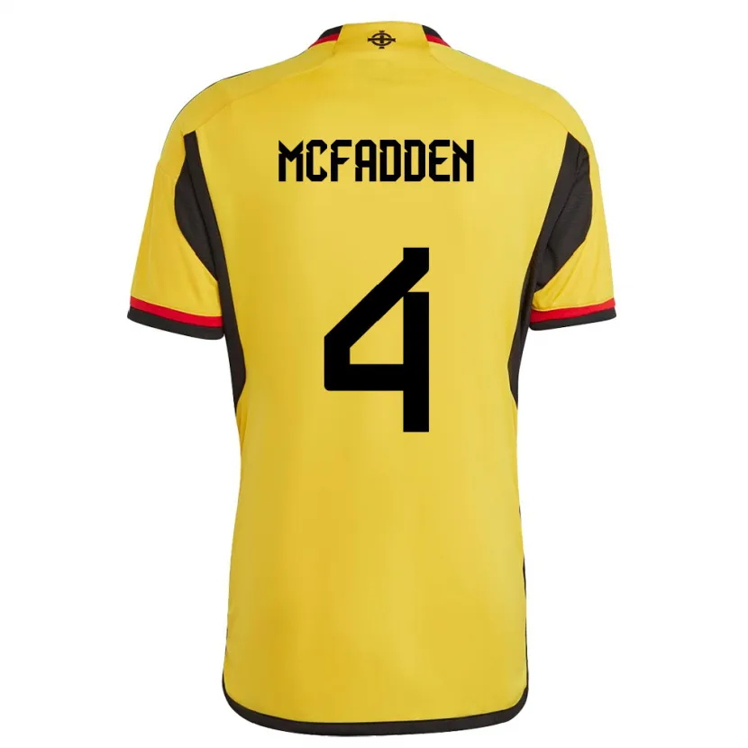 Danxen Men Northern Ireland Sarah Mcfadden #4 White Away Jersey 24-26 T-Shirt