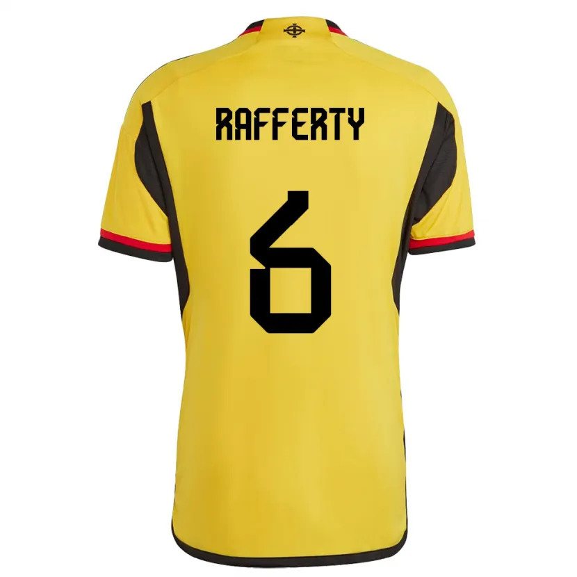 Danxen Men Northern Ireland Laura Rafferty #6 White Away Jersey 24-26 T-Shirt