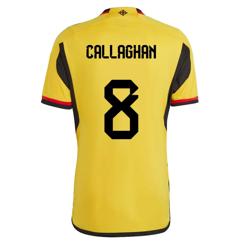 Danxen Men Northern Ireland Marissa Callaghan #8 White Away Jersey 24-26 T-Shirt