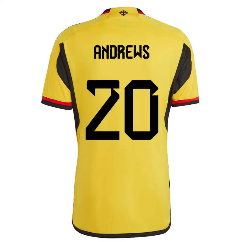 Danxen Men Northern Ireland Joely Andrews #20 White Away Jersey 24-26 T-Shirt