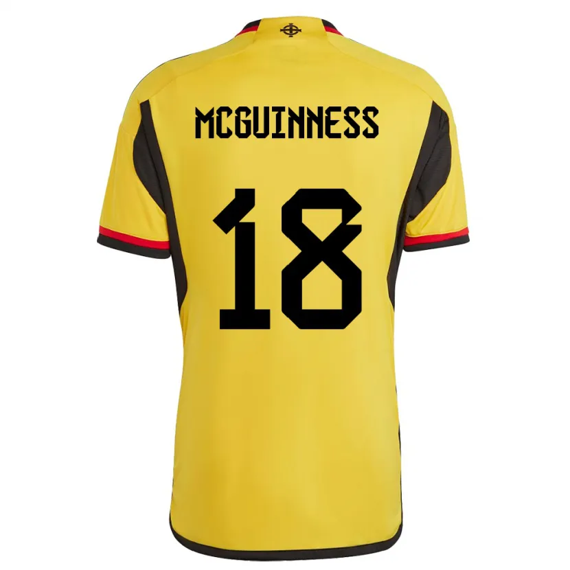 Danxen Men Northern Ireland Caitlin Mcguinness #18 White Away Jersey 24-26 T-Shirt