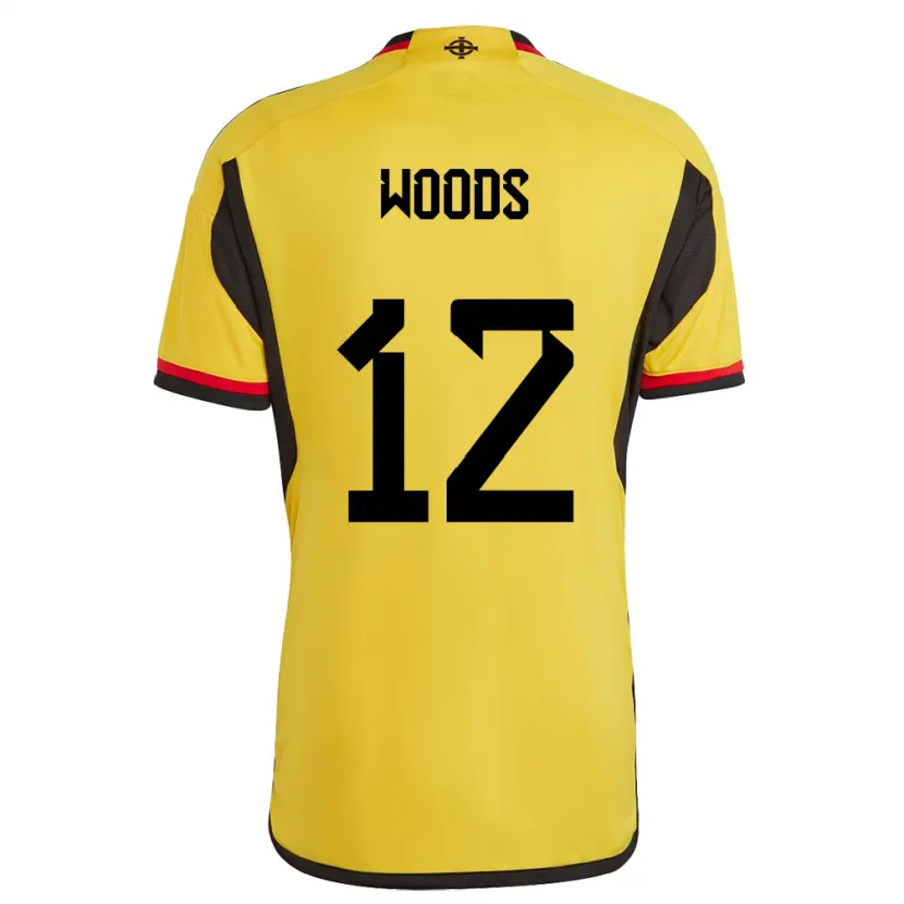 Danxen Men Northern Ireland Lilie Woods #12 White Away Jersey 24-26 T-Shirt