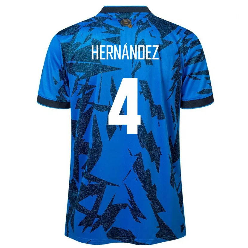 Danxen Women El Salvador Elaily Hernández #4 Blue Home Jersey 24-26 T-Shirt