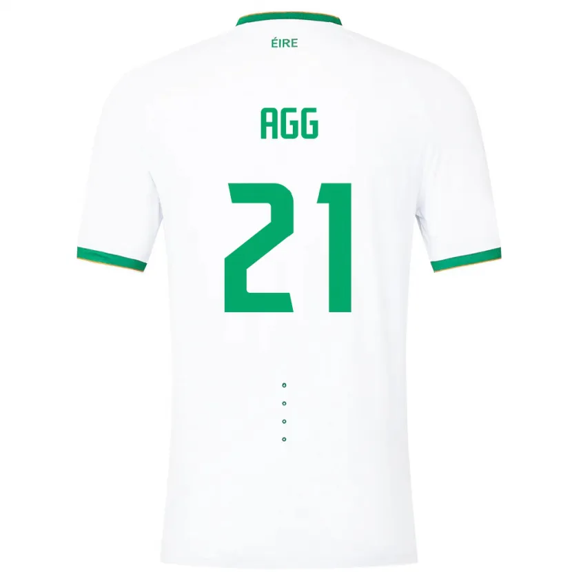 Danxen Women Ireland Lily Agg #21 White Away Jersey 24-26 T-Shirt