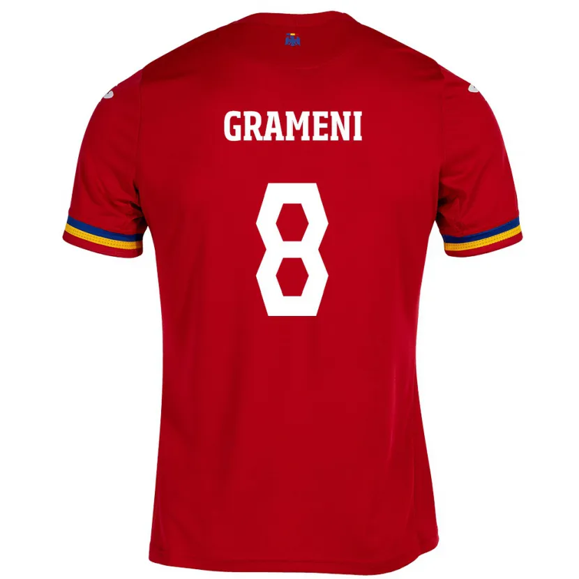 Danxen Women Romania Constantin Grameni #8 Red Away Jersey 24-26 T-Shirt