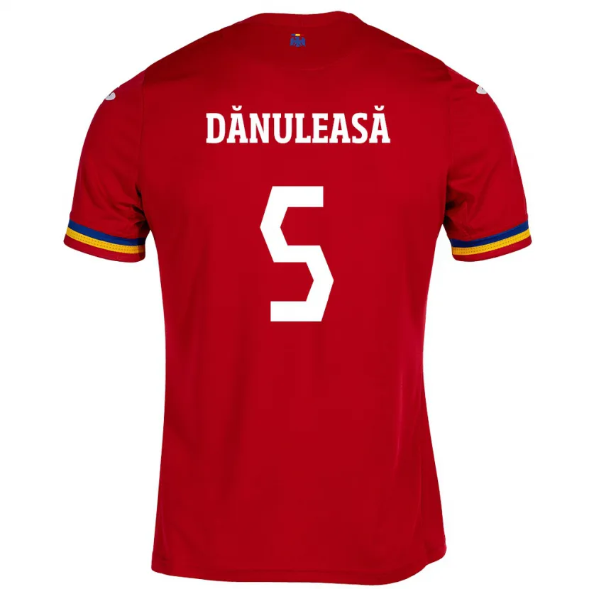 Danxen Women Romania Gabriel Dănuleasă #5 Red Away Jersey 24-26 T-Shirt