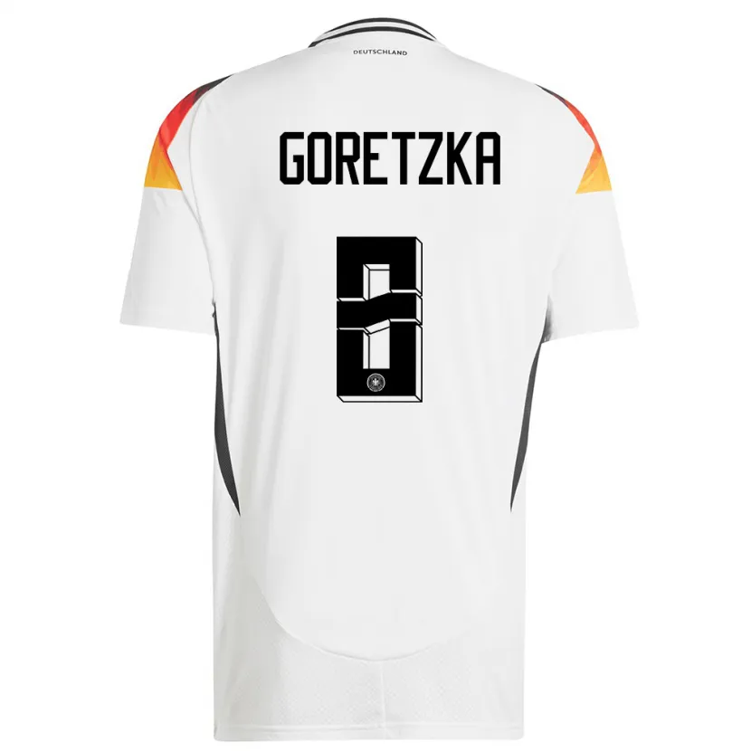 Danxen Kid Germany Leon Goretzka #8 White Home Jersey 24-26 T-Shirt