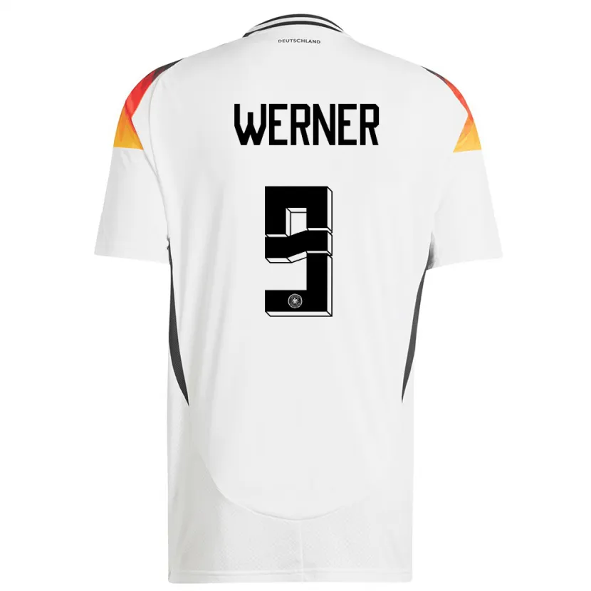 Danxen Kid Germany Timo Werner #9 White Home Jersey 24-26 T-Shirt