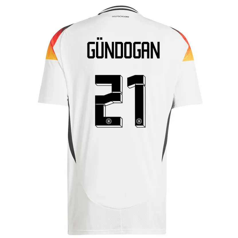 Danxen Kid Germany Ilkay Gundogan #21 White Home Jersey 24-26 T-Shirt