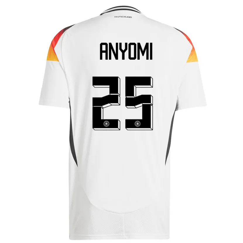 Danxen Kid Germany Nicole Anyomi #25 White Home Jersey 24-26 T-Shirt