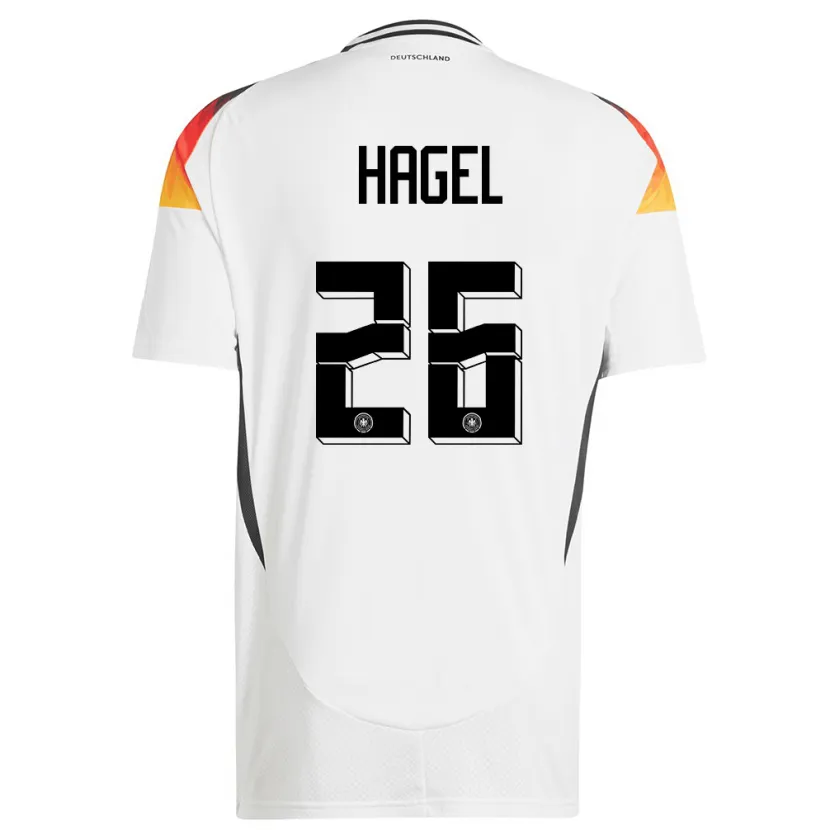 Danxen Kid Germany Chantal Hagel #26 White Home Jersey 24-26 T-Shirt