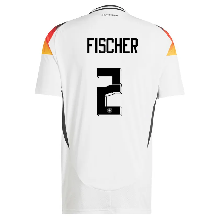 Danxen Kid Germany Kilian Fischer #2 White Home Jersey 24-26 T-Shirt