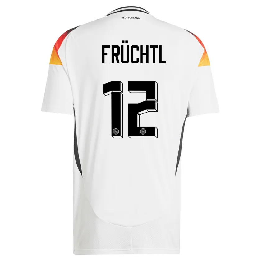 Danxen Kid Germany Christian Fruchtl #12 White Home Jersey 24-26 T-Shirt