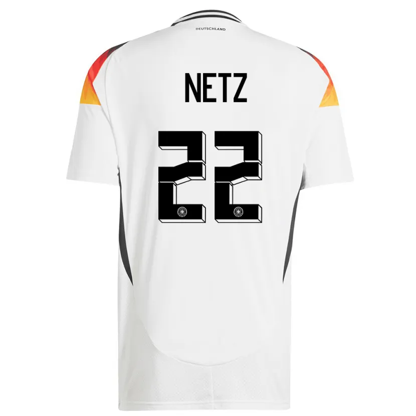 Danxen Kid Germany Luca Netz #22 White Home Jersey 24-26 T-Shirt