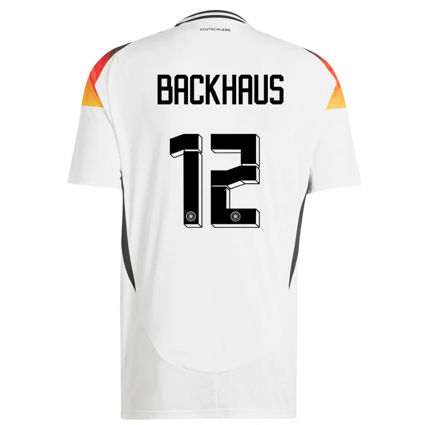 Danxen Kid Germany Mio Backhaus #12 White Home Jersey 24-26 T-Shirt