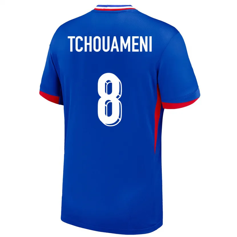 Danxen Kid France Aurelien Tchouameni #8 Blue Home Jersey 24-26 T-Shirt