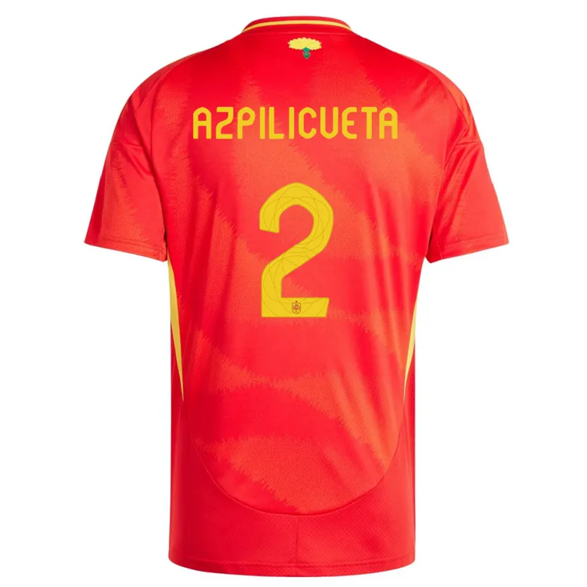 Danxen Kid Spain Cesar Azpilicueta #2 Red Home Jersey 24-26 T-Shirt